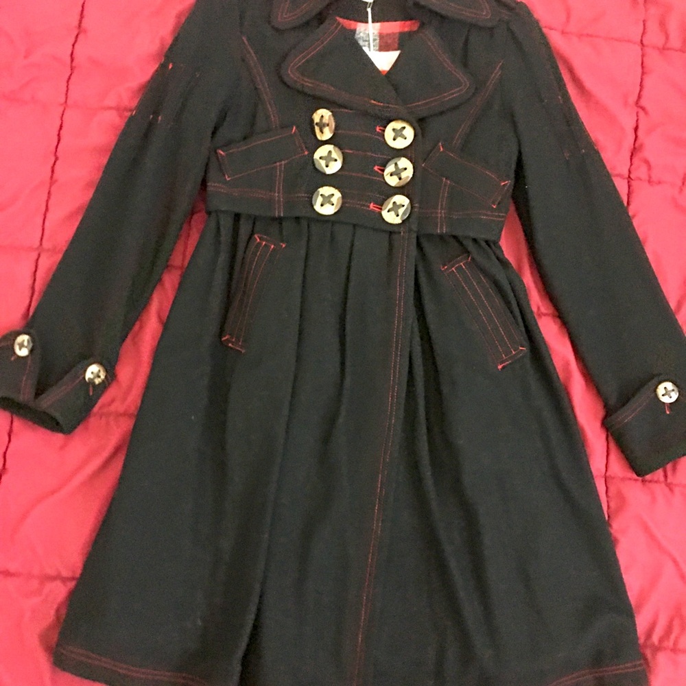 Black Wool Peacoat